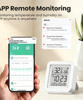 Real Time WiFi Temperature Humidity Monitor With App Alerts And Alexa Control For Home Garage Wine Cellar And Greenhouse 2.4GHz WiFi Only TUYA Sensor Hygrometer Real Time Readings Push Alerts Alexa Compatible, LCD display
