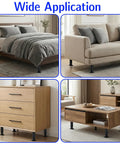Heavy Duty Adjustable Furniture Legs, Thick Metal Cabinet Feet, Easy Height Tweaks From 4.7 To 7.4 Inches For Beds Couches And Tables in multiple furniture applications.