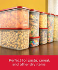 Premium Modular Food Lids For Airtight See-Through Storage Containers, Stackable And Space-Saving For Cereal, Pasta, Dog Food, Snacks, And Dry Goods