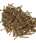 Pile of 200 Pcs Antique Round Head Brass Copper Mini Nails For Furniture Hinges Boxes And Craft Projects 2.8x18mm