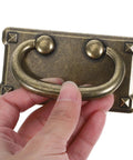 Four Piece Vintage Zinc Alloy Cabinet Pulls With Brass Ring Drawer Handles For Chinese Antique Style Furniture Hardware Old School Vibe Upgrade