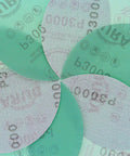 5 Inch 3000 Grit Green Film Sanding Discs With Hook And Loop Backing Pro Grade Finishing Sandpaper for DA Sanders Box Of 50