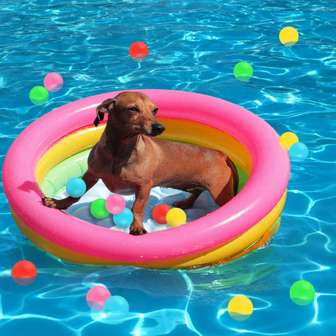 Inflatable Kiddie Pool With 50 Ball Set For Backyard Summer Water Play, 45 Inch Baby Pool With 50 Mini Balls, Easy Blow Up Toy, Safe PVC