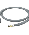Top Shelf Replacement Kitchen Faucet Spray Hose With Dual Adaptors Fits Moen Pull Down And Pull Out 68 Inch Long silver braided hose with brass fittings.
