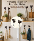 Vintage Cast Iron Rooster And Hen Wall Hooks Bring A Sick Farmhouse Vibe To Your Mudroom Kitchen Or Entryway With These Gutsy Decorative Hooks