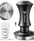 Espresso Tamper 51mm With Dual Spring Load Delivers 30 Lb Constant Pressure, 2 Spring Options, stainless ripple base shown