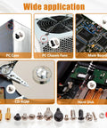 Badass 502Pcs Computer Screw Assortment Kit Featuring Rock Solid Motherboard Standoffs And Laptop Hardware For Pc Case Fan Atx Chassis Ssd Optibay Drives, showing various screws for PC assembly.