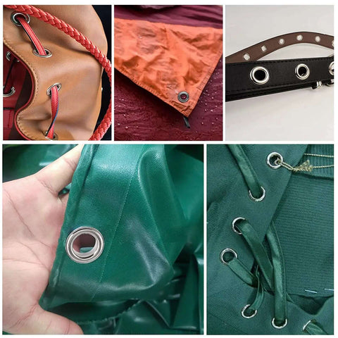 17mm Metal Eyelet Punch Tool Kit for Leather Craft Grommet Setter with Base used in various clothing and shoe accessories