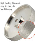 Six Inch CBN Grinding Wheel For High Speed Steel Tools One Inch Wide Half Inch Arbor Diamond Grit 180 Electroplated Bond