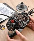 Mechanical Anglerfish Building Kit For Adults With Light Display 1038 Piece Set in hands on desk