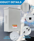EV Charger Cover For Tesla Wall Charger Outdoor Enclosure With Rock Solid Galvanized Steel Body and ventilation openings.