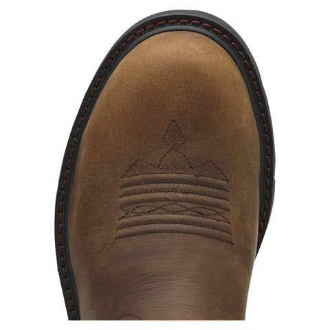 Groundbreaker Steel Toe Work Boot For Men With Durable Leather And Cushioned Support Built For Construction Factory Warehouse And Farm And Ranch Jobs That Need Tough Traction And All Day Comfort