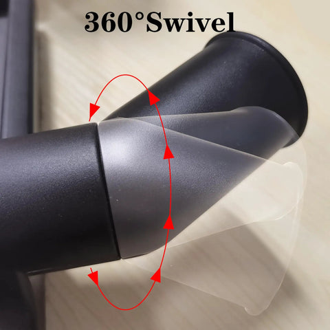360 swivel feature on hardwood floor vacuum brush with 1-1/4 inch extension wands replacement attachment for most vacuums.