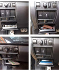 Interior Fuse Box Coin Tray Storage Dash Organizer For Subaru XV Crosstrek Forester Outback Legacy Impreza WRX STI Ascent Matte Black ABS Plastic Fits LHD Models Only, installed view with accessories