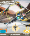 Kids RC Airplane With Hand Gesture Or Remote Control, LED Lights For Day And Night, showcasing auto hover and stunt flip