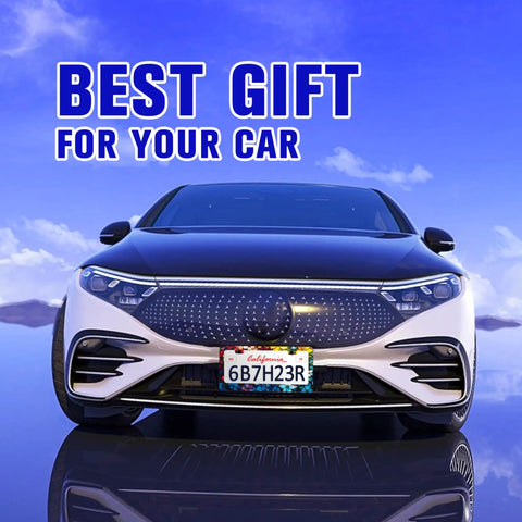 Dope Stainless Steel License Plate Frame With Marble Flower Floral Pattern Colorful Design 6x12 Inch Universal Car Frame