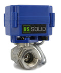 Motorized One Quarter Inch Ball Valve In Stainless Steel 304, Full Port, NSF Certified For Drinking Water, 9 To 24 Volt DC
