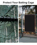Baseball Batting Cage Backstop 4 By 6 Ft With Strike Zone Target Heavy Duty PVC on outdoor training setup