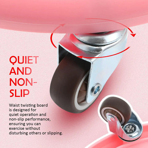 Close-up of quiet, non-slip wheel for Four Wheel Ab Roller Exercise Wheel With Knee Mat For Indoor Core Workout High Load Capacity