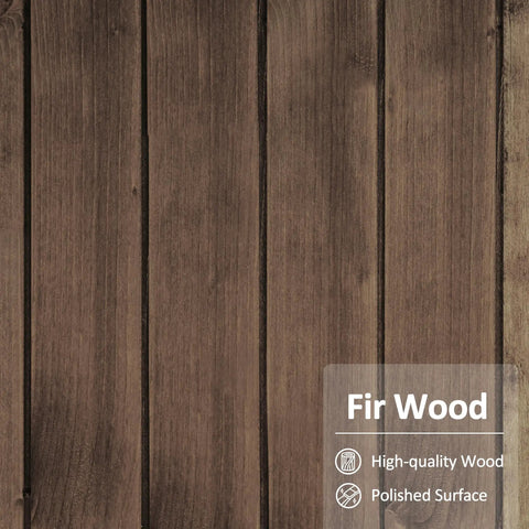 Fir wood material of Outdoor Storage Cabinet For Yard And Patio, Tall 63 Inch Wooden Garden Shed With Lockers.