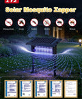 Outdoor Bug Zapper 3 In 1 Cordless Fly Trap With Solar And USB Power 6000mAh Battery Waterproof Mosquito Killer Lamp