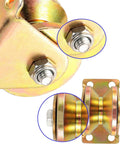 Close-up of 2 Inch V Groove Wheel Heavy Duty Caster Wheel with V Shaped Steel Sliding Gate Roller Bracket for industrial use