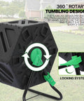 80 Gallon Outdoor Compost Bin BPA Free Material All Season Durable Yet Lightweight No Hassle Setup for fertile soil