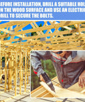 Construction worker using electric drill on wood structure, Heavy Duty Wood Lag Screws Kit With 100 Hex Head Lag Screws And Washers For Wood