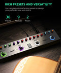 Bass Effects Pedal With 36 Presets And Editable 4 Modules Including Amp Compressor Mod Space Reverb IR Cab And Tuner Bluetooth Ready