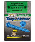 Beefy Combo Pack Of Star Drive Hex Washer Head Masonry Screws With 50 Pieces Including Driver Bit And Masonry Drill Bit box front view
