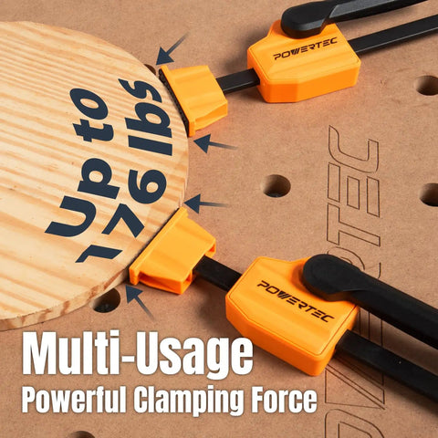 Heavy Duty Bench Dog Clamps For Three Quarter Inch Holes With Quick Release And 176 Pound Clamping Force clamping wood
