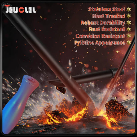 5 Piece Wire Insertion Tool Set For Automotive Wiring with stainless steel tools above fiery background