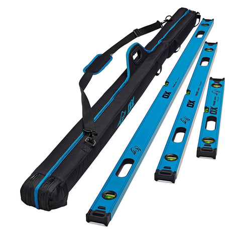 Pro Crew Favorite Level Bundle Includes 24 48 And 72 Inch Precision Spirit Levels With Heavy Duty Carry Case For Masonry Drywall Framing Dead On Accuracy Every Time Stress Free Job Site Essentials For Fast Reliable Construction Projects Daily