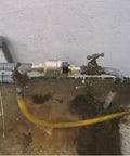 Three Quarter Inch Non Pulsed Rotary Piston Water Meter installed in residential system, heavy duty brass construction