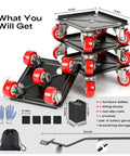 Heavy Duty Furniture Dolly With 5 Wheels For Easy Moving Of Heavy Furniture In Home Or Office, Durable Moving Dolly With Wheel System, Back Saving Lift And Smooth Rollers, Supports Up To 2866 Lbs.