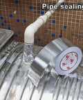Bomei Pack Heavy Duty Aluminum Foil Tape For HVAC And Metal Repair Plus Air Ducts Sealing on metal pipe, 3 Inch wide, silver tape.