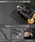 Twister Arm Exerciser With Adjustable Hydraulic Resistance From 22 To 440 Lbs For Fast Home Workouts with wheel installation guide.