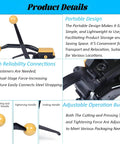 Heavy Duty Stainless Steel Strapping Tool Manual Belt Bundler For 13 To 19mm Metal Strap Packers with portable design and adjustable handles.
