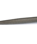 Heavy Duty Ten Inch Cabinet Rasp Smooth Cut Woodworking Essential Long Tapered Shape With Flat And Convex Sides For Badass Rough Stock Removal And Straight Up Refining On Every Joint, showing the flat and convex side texture.