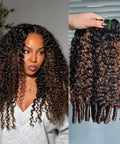 Burmese Curly Human Hair Bundles 100 Percent Real 14 16 18 Inch Weft Sew In P1b 30 Dark Highlight Medium Brown Natural Look