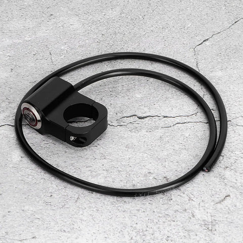 Ride Ready 12V Stainless Steel LED Spotlight Handlebar Switch for Motorcycles ATVs and Bikes with Red Indicator