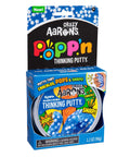 Crackle And Kracken Thinking Putty in a 4 Inch Tin, Multi Color Sensory Fidget Putty for Kids and Adults packaging box.