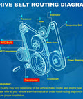 Drive belt routing diagram for Beefy AC Belt Tensioner Kit For GM Trucks And SUVs With V8 Engines 4.8L 5.3L 6.0L 6.2L
