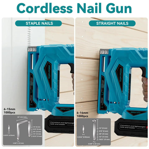Heavy Duty 2 In 1 Cordless Brad Nailer And Stapler Combo With 18 Volt Battery No Sweat Upholstery And Diy Woodworking Smooth Operator Includes 2000 Staples And 18 Gauge Nails For Pros