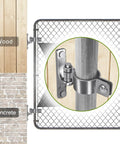 304 Stainless Steel Gate Hinges Two Pack Heavy Duty One And Three Eighths Inch Pipe Hinge With Five Eighths Inch Pin Wall Mount on Fence