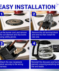 Step-by-step installation guide for Range Surface Burner Terminal Block Kit 4 Pack For GE Kenmore Hotpoint Ovens Stoves