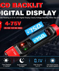 4-75V DC Automotive Test Light With Buzzer Sound For Wide Range Electrical Diagnostics Tests Headlights Taillights Fuses Batteries And More Pro Grade Car Circuit Tester with LCD backlit display
