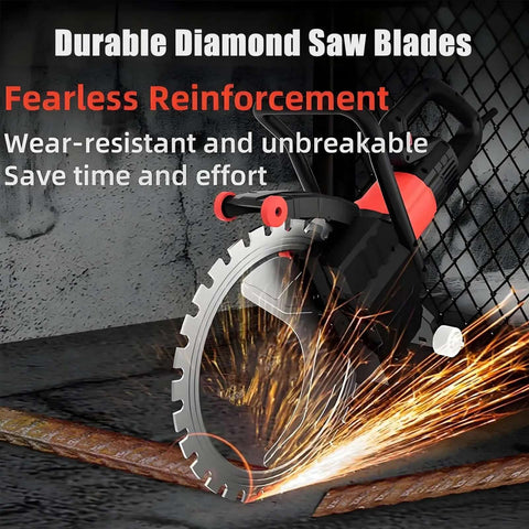 Heavy Duty Electric Concrete Ring Saw Dishing Out 8900 Watts Of Raw Power And Decked Out With A Titanium Blade For Clean Demolition Cuts And Quick Masonry Slotting Via Wet Cooling with diamond saw blades.
