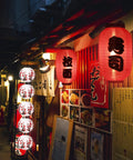 40 Piece Japanese Chinese Paper Lantern Decor Set With LED Lights For Indoor And Outdoor Use Cherry Blossom And Red Lanterns