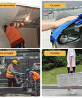 Heavy Duty Portable Scaffolding And Adjustable Work Platform With Rock Solid Stability And Zero Sweat Folding Setup For Ace Ceiling Jobs Car Cleans Or Home Repairs Up To Eight Hundred Pounds Max Load in use for house decoration, car wash, and portable lifting.